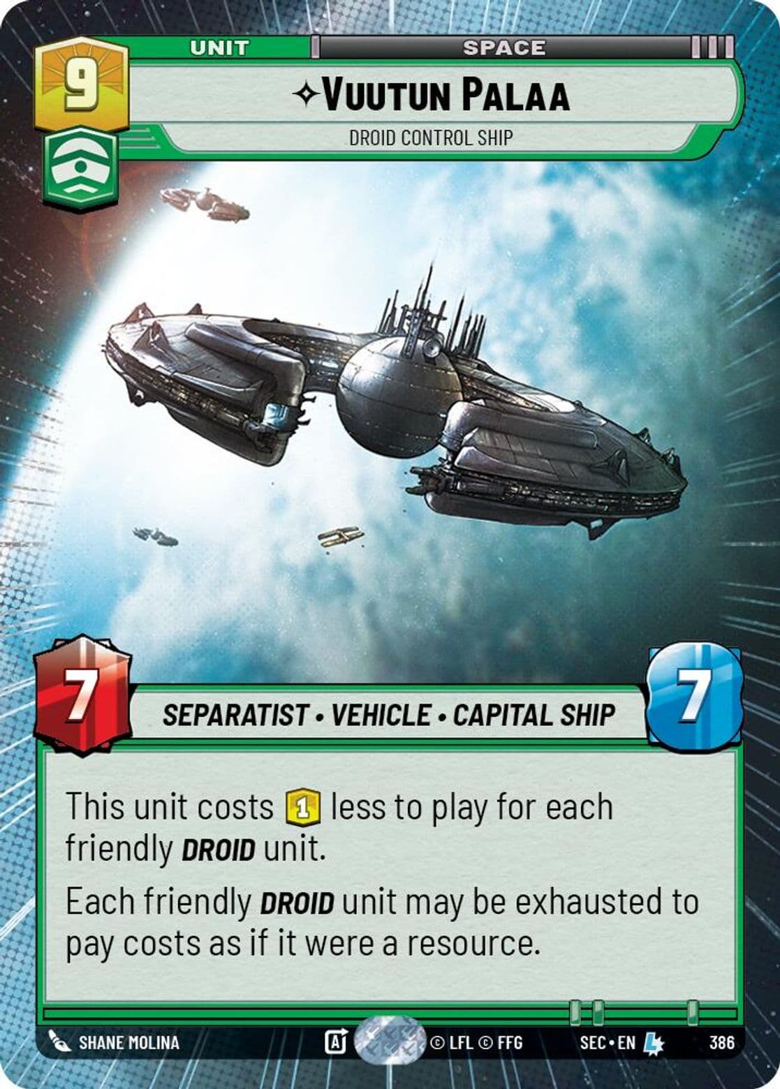 Vuutun Palaa - Droid Control Ship