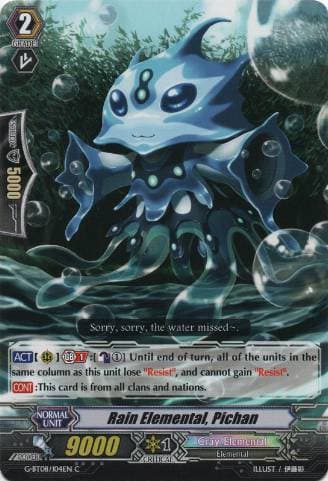 Rain Elemental, Pichan