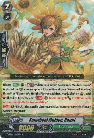 Sunwheel Maiden, Rauni